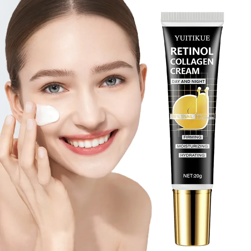 

YUITIKUE 20g Retinol Collagen Day Night Cream, Snail Infused, Firming Hydrating, Boost Radiance for Face & Eye Area