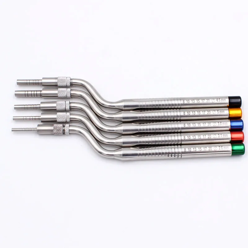 5 Pcs/Set Dental Implant Osteotome Instruments Sinus Lift Curved And Straight Dentist Surgical Tools Dentistry