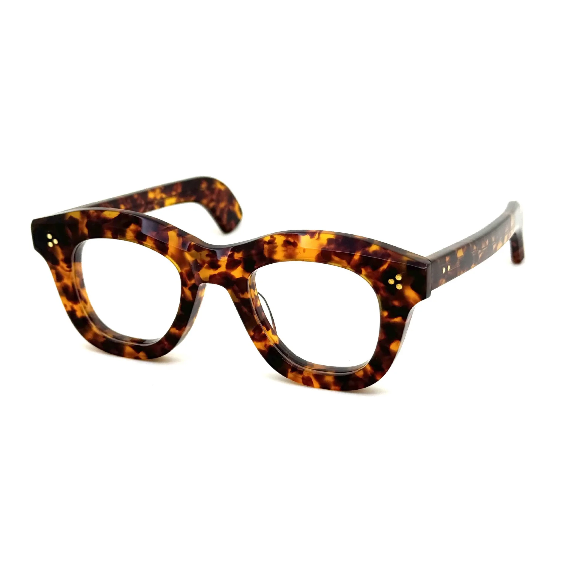 كبير مربع الحجم يدوية إيطاليا سوبر سميكة خلات الرجال النساء خمر إطار مشهد الرجعية وصفة طبية عدسة PL-003