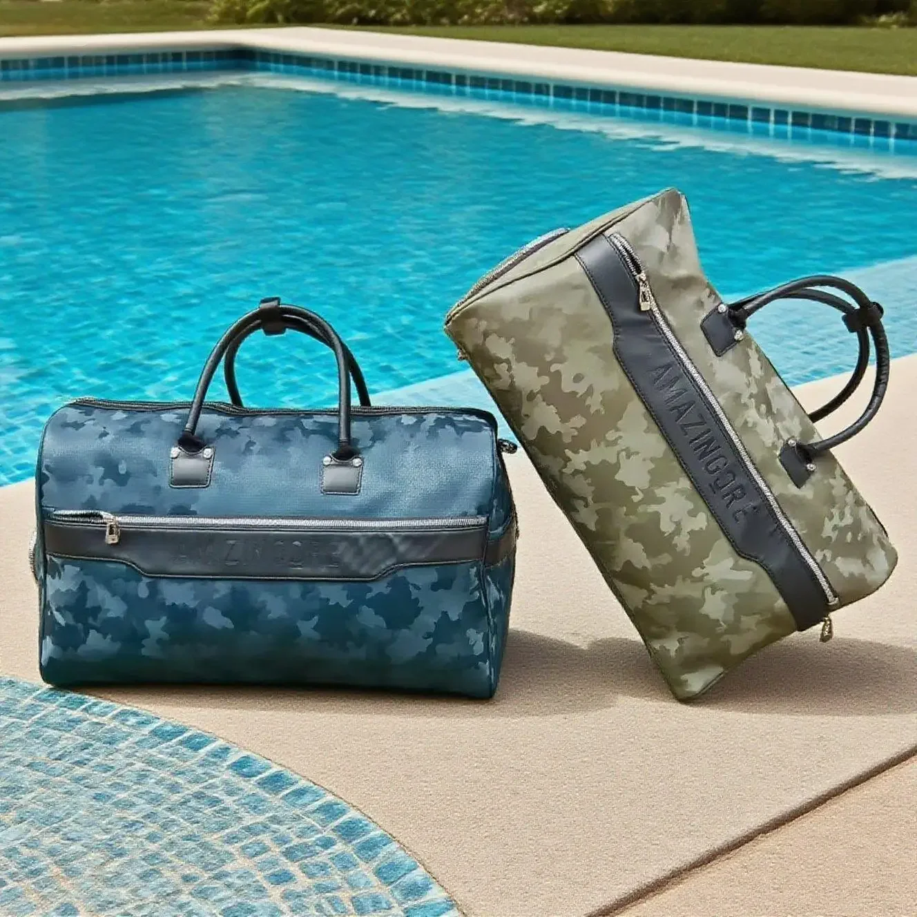 

2025 Golf Camo Sling Bag - Tactical Water-Resistant Tote (Desert Storm Camo)