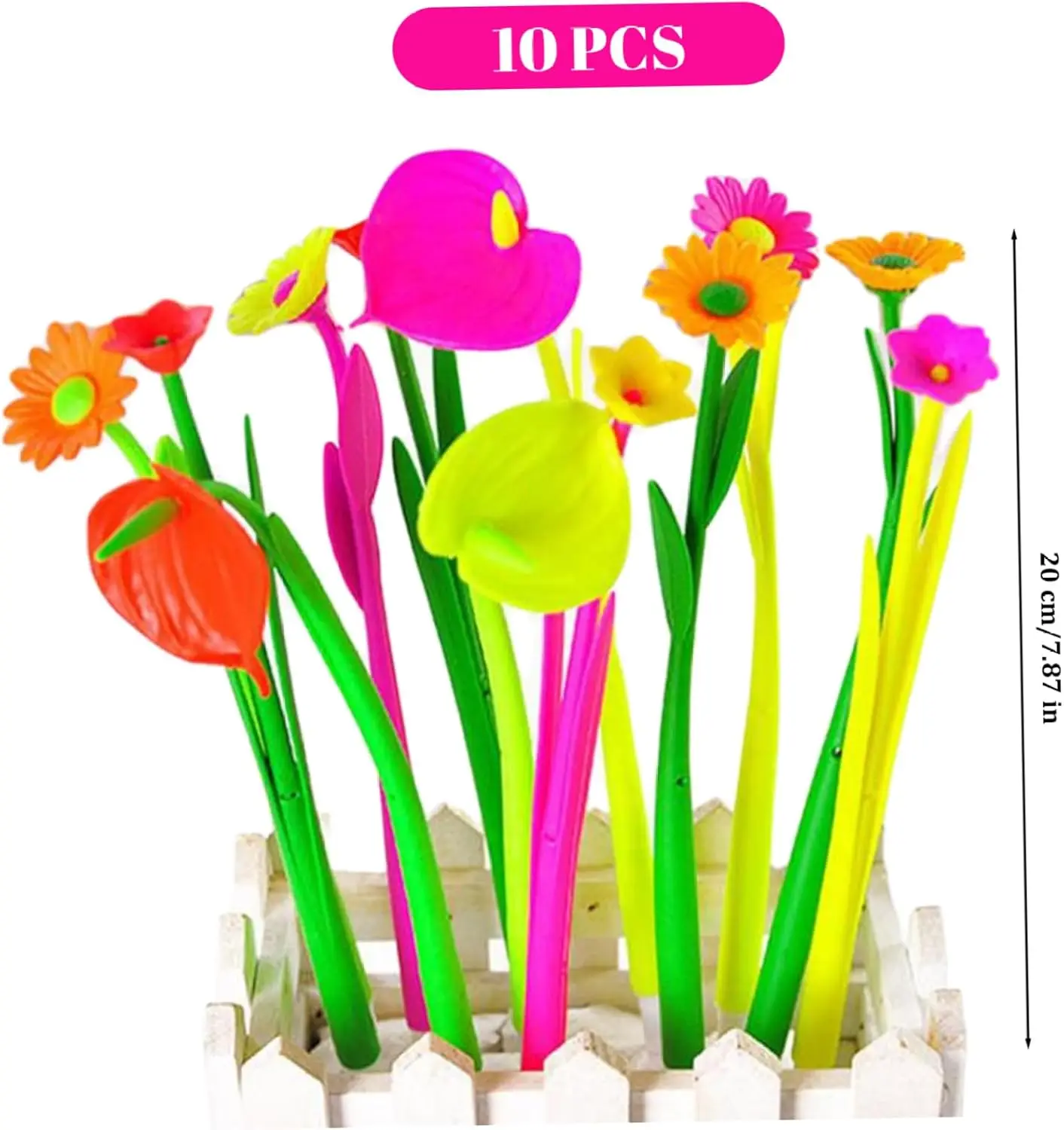 Simulated Plant Flower Soft Rubber Silicone Neutral Pens Stationery Cute,Fountain Pen Small Gift Writing Supplies