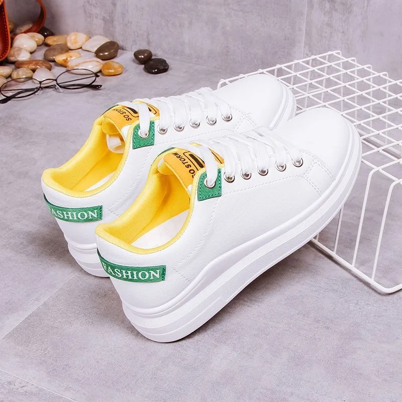 Women Shoes Zapatillas Mujer Baskets Femme Zapato Spring White Comfortable Sneakers Breathable Flats Lace-up Flower Woman Casual