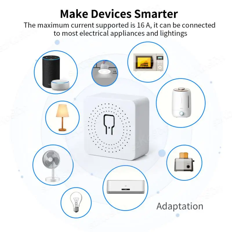 For Homekit WiFi Smart Switch 16A Switch Module 2Way Control Breaker Via CozyLife Voice Control Work with Siri Alexa Google Home