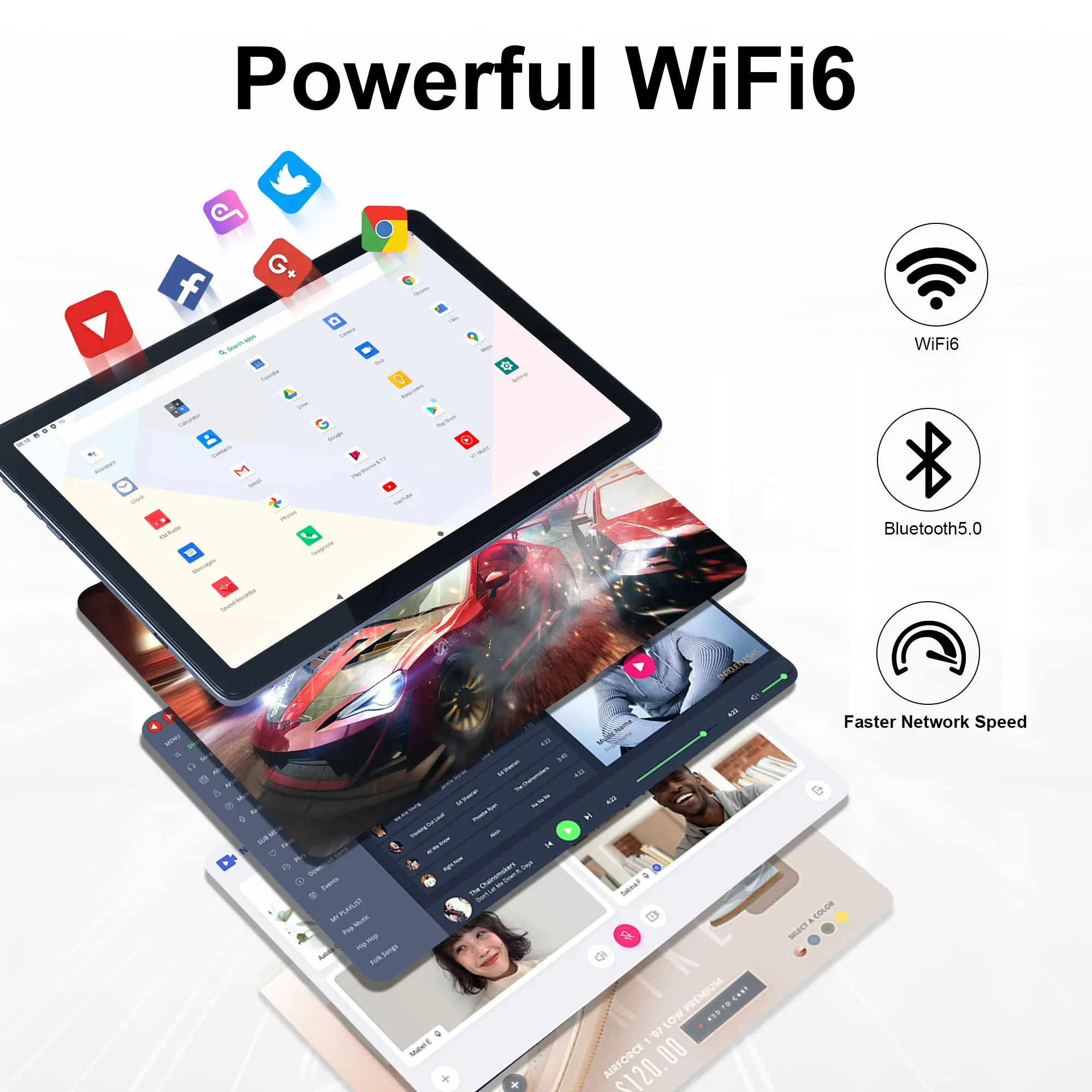 Versión Global 10,1 pulgadas totalmente metálico Android Tablet Pc resistente 4GB RAM 128GB ROM Wifi 6 5000mAh nuevas almohadillas educativas Tanlet