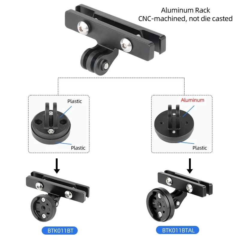 MTB Road Bike Rear Lamp Bracket Radar Light Stand for Bryton Gardian R300L Seatpost Saddle Rail Mount Fits GoPro Adaptions