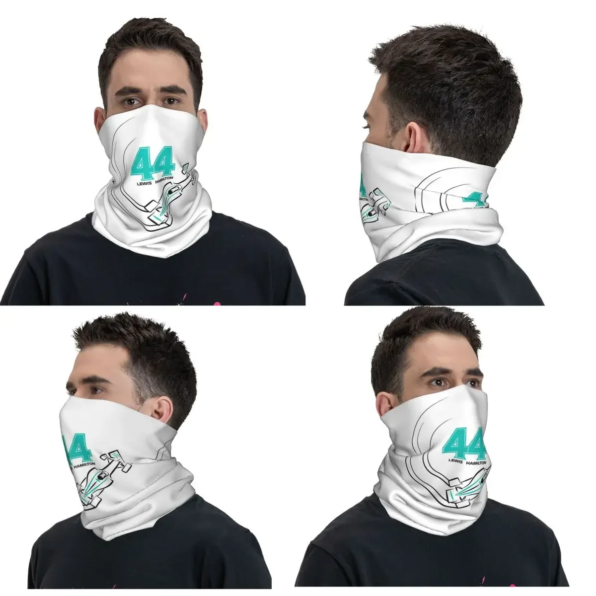 Lewis Hamilton 44 Bandana Neck Cover Printed Mask Scarf Multifunction Cycling Scarf Running Unisex Adult All Season