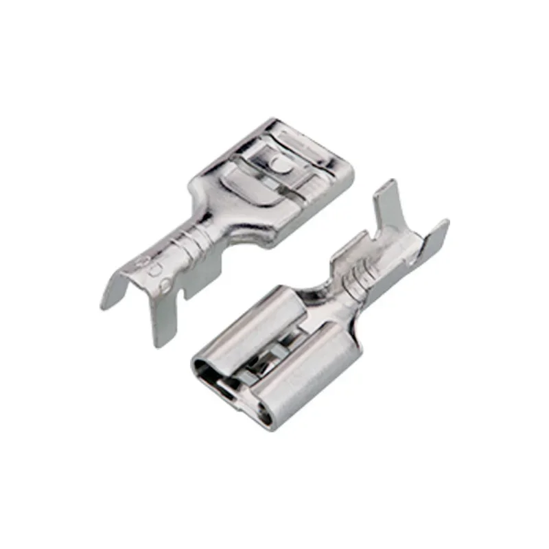 0.35mm Thickness 250 Series 6.3mm Brass Tin Plated Female Crimp Terminal DJ622-D6.3A