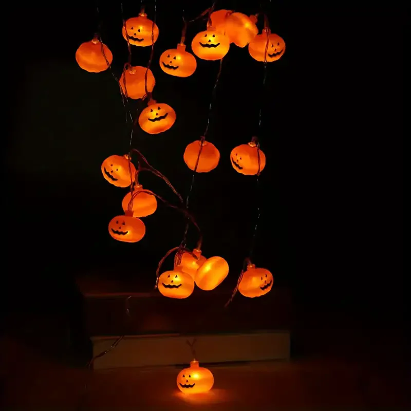 40 LEDs Halloween Kürbis LED Lichterketten mit Fernbedienung für Indoor Outdoor Holiday Party Halloween Dekoration – Detail 3