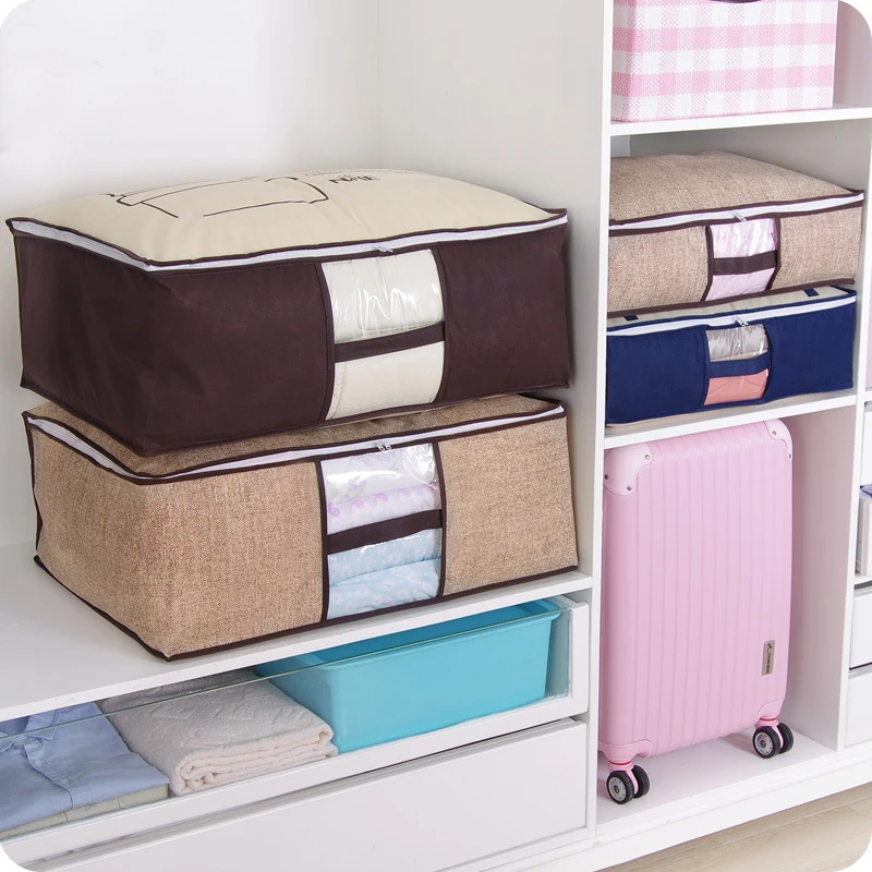 under bed storage quilt blanket clothing clothes foldable storage bag box under bed Bedding underbed storage dorm room organizer