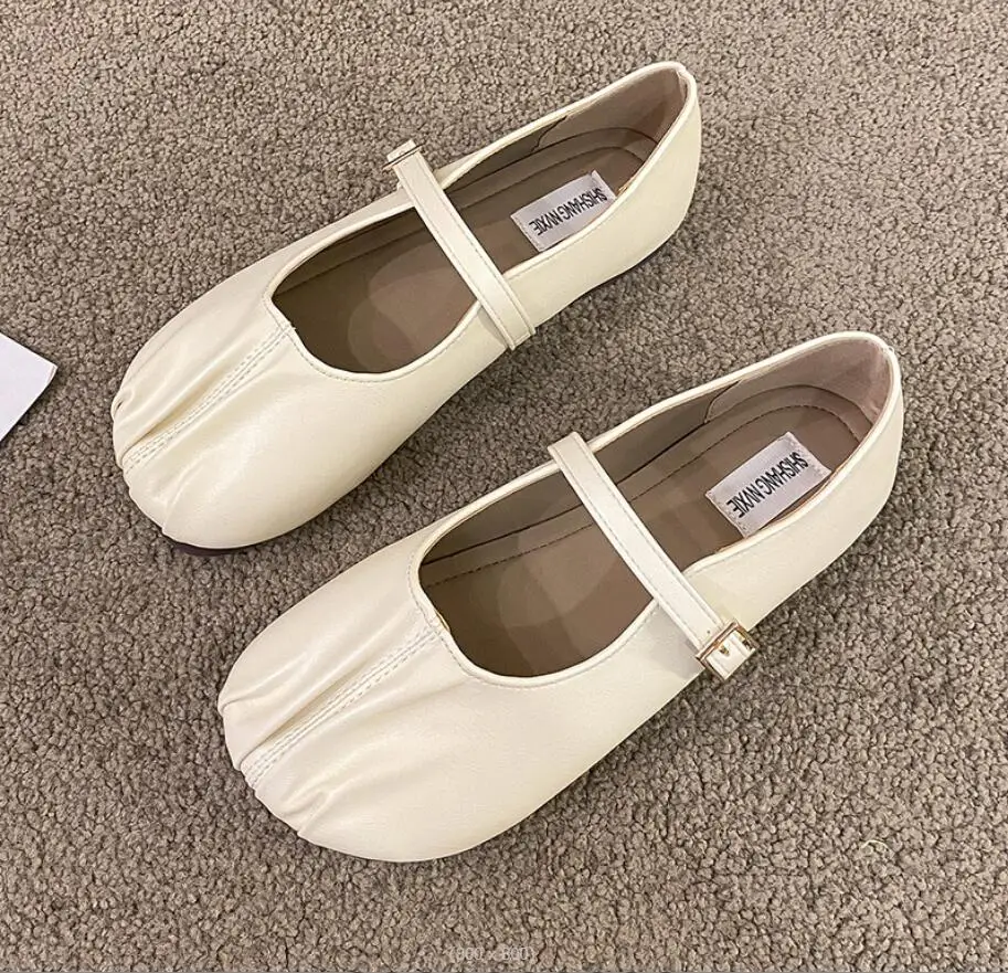 French Vintage Mary Jane Single Shoes Women's Round Toe Soft Sole Soft Face Bean Shoes Flat Shoes Princess Shoes