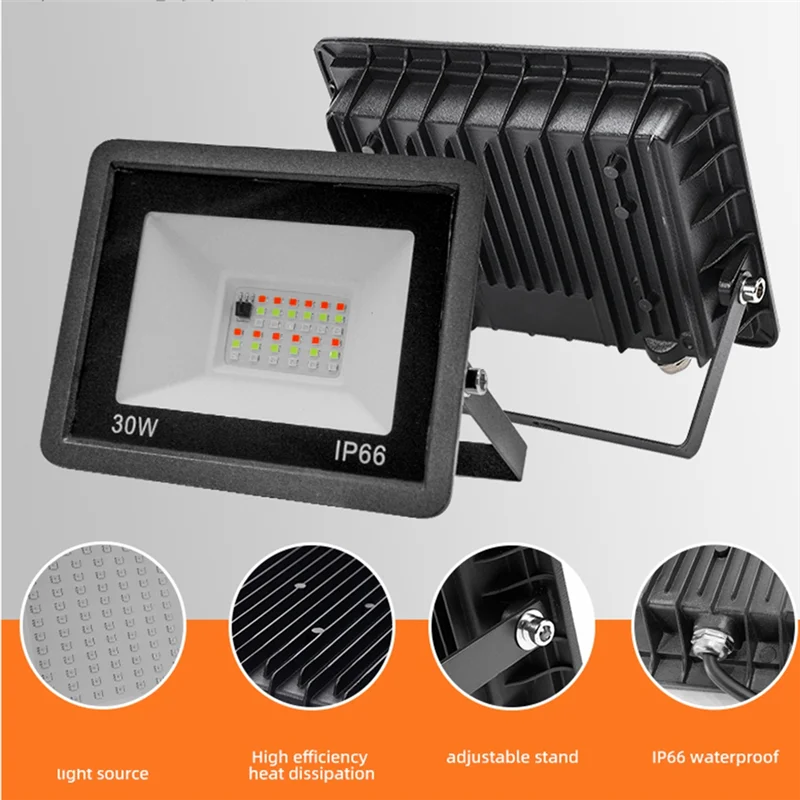 ABVJ-RGB светодиодный прожектор AC200-265V IP66 уличный водонепроницаемый прожектор ландшафтное освещение для сада, патио, двора