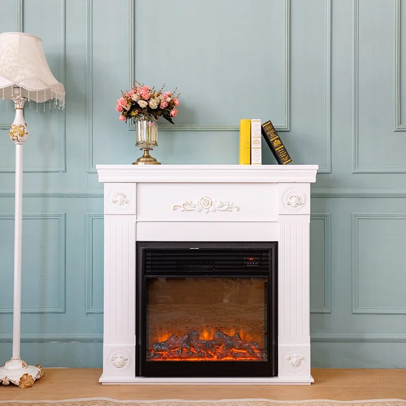 

Nordic fireplace European American decorative frame simple European decorative cabinet indoor living room cabinet white wall fra