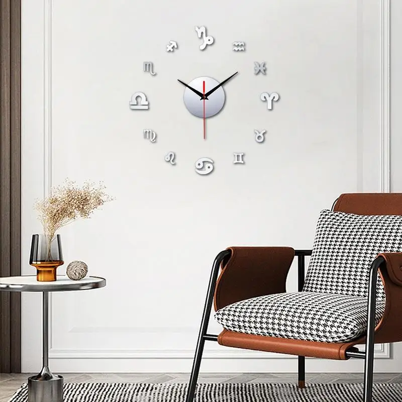 3D Wall Clock DIY Frameless Wall Clock Wall Stickers Constellation Clock For Living Room Office Kitchen Decor