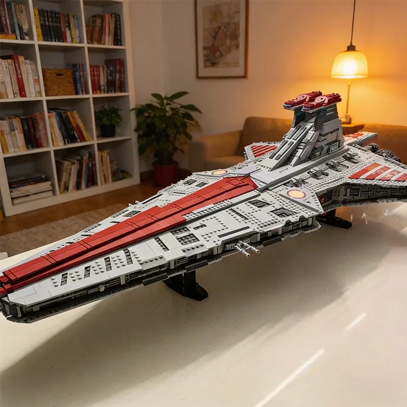 2024 NOWOŚĆ 75367 Największy Krążownik Atakujący Klasy Venator Republiki Zestaw Klocków Zabawki dla Dorosłych Chłopców Prezent na Boże Narodzenie