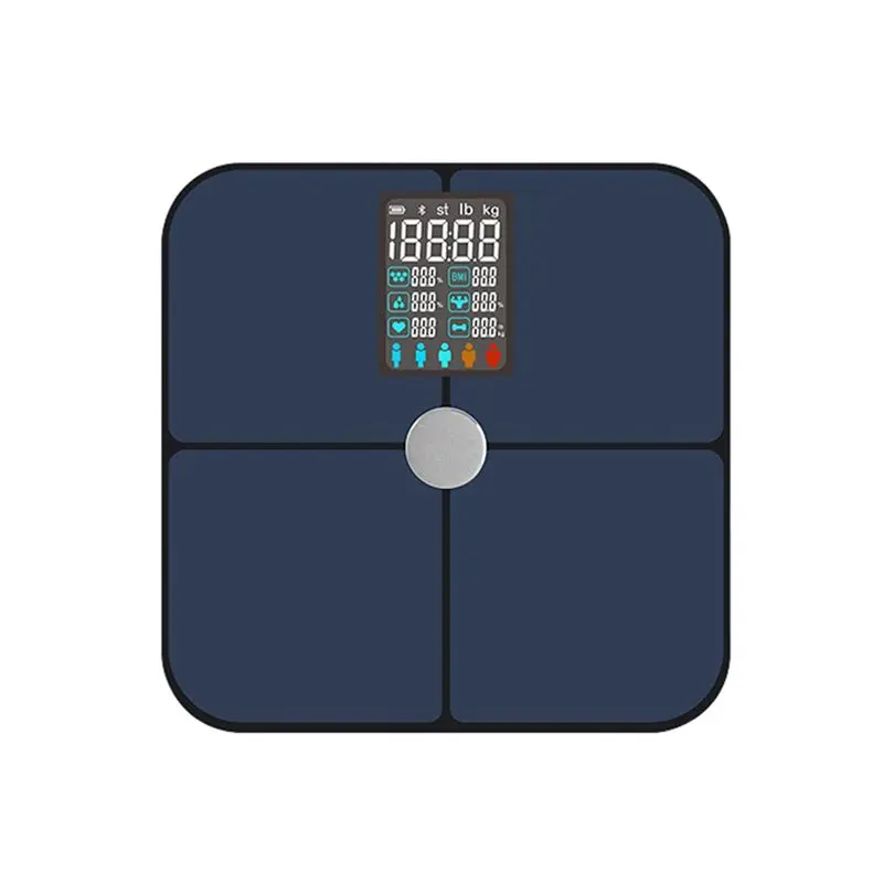 

SYW-Smart ITO Heart Rate Scale Large Display Digital Smart Scale For Full Body Weight Fat Tracking For Bathroom Women Men
