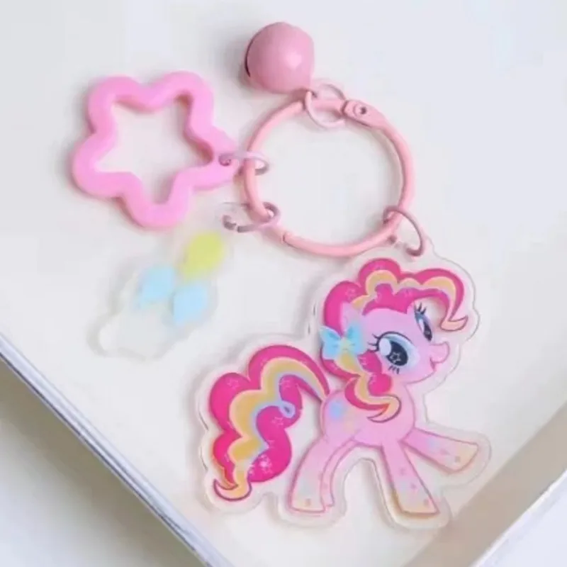 My Little Ponys Kids Cute Acrylic Keychain Children Cartoon Fashion Keyring GirlsAnime Pendant Charms Jewelry Accessories Gifts