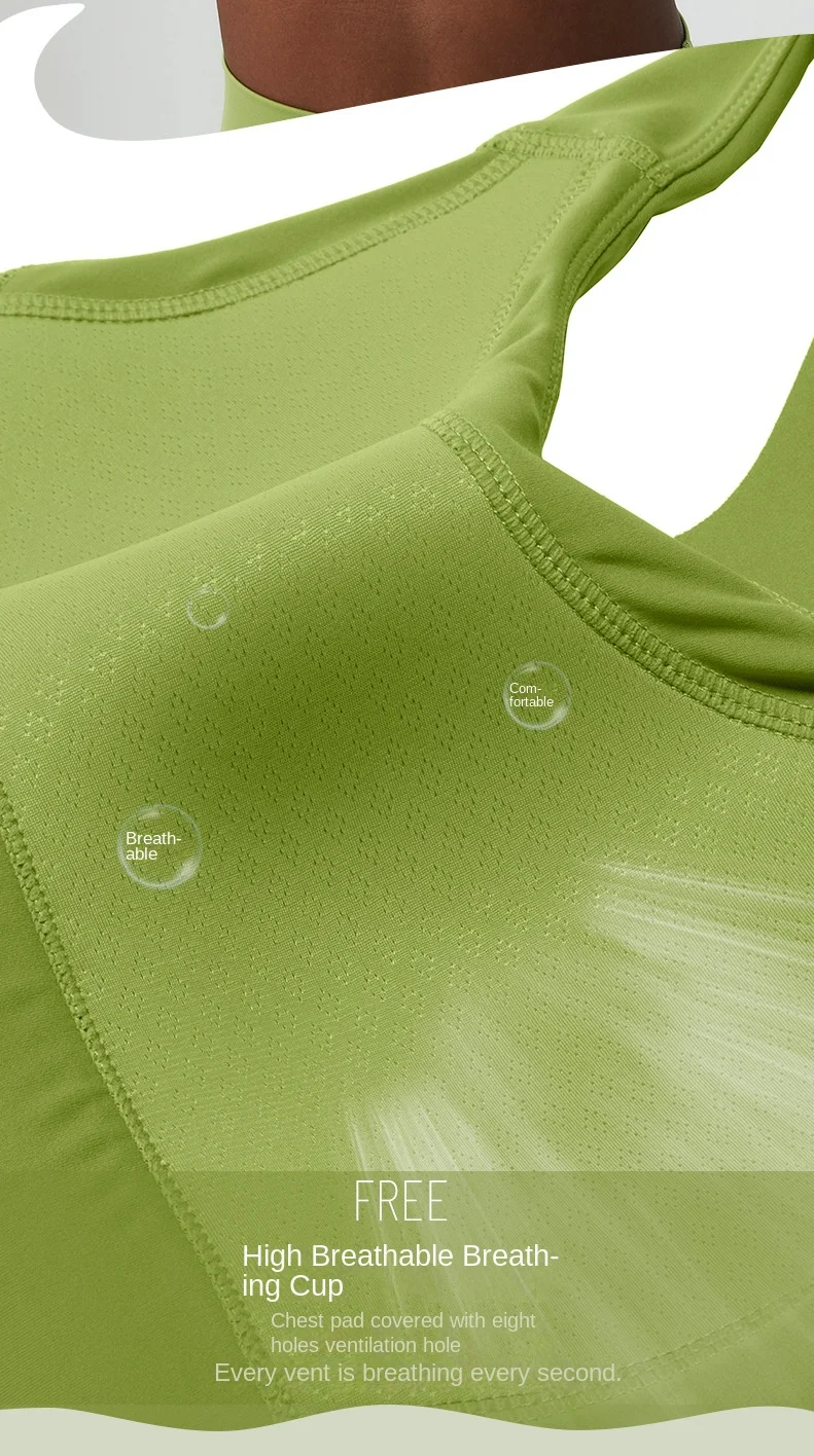 Feste Brust polster High Support Gym BH mit Legging Fitness Anzug Frauen nackt Gefühl Yoga Sport Set – Detail 4