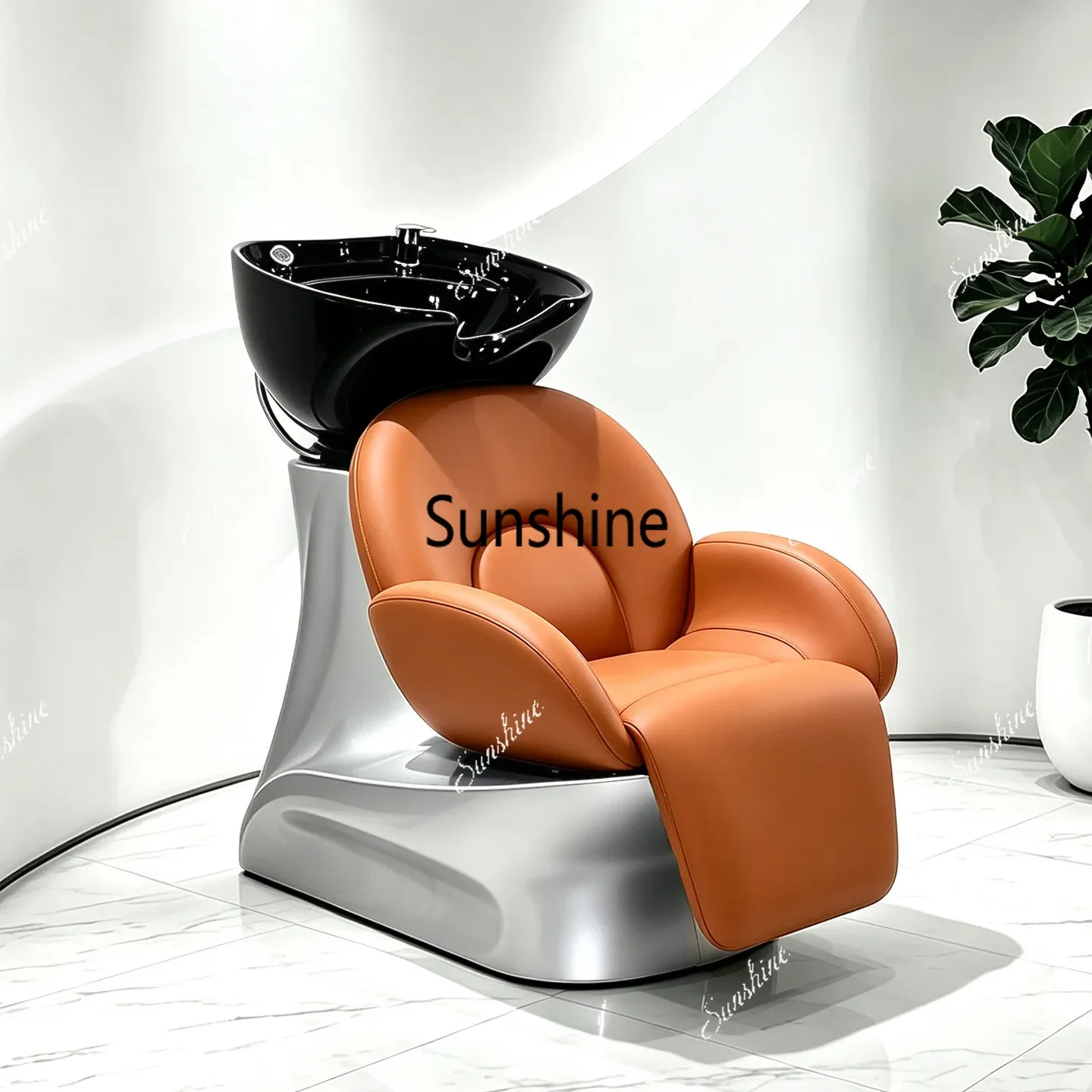 Barber shop shampoo bed hair salon special ceramic deep basin flush bedTJ