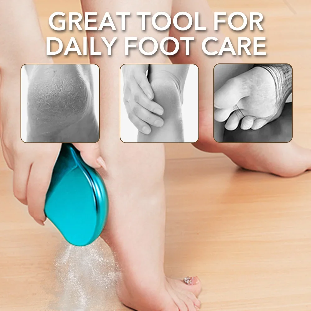 나노 유리 발 각질 제거기 발 스크러버 굳은살 제거 발 그라인더 연마석 여성 남성 발 관리 페디큐어 도구