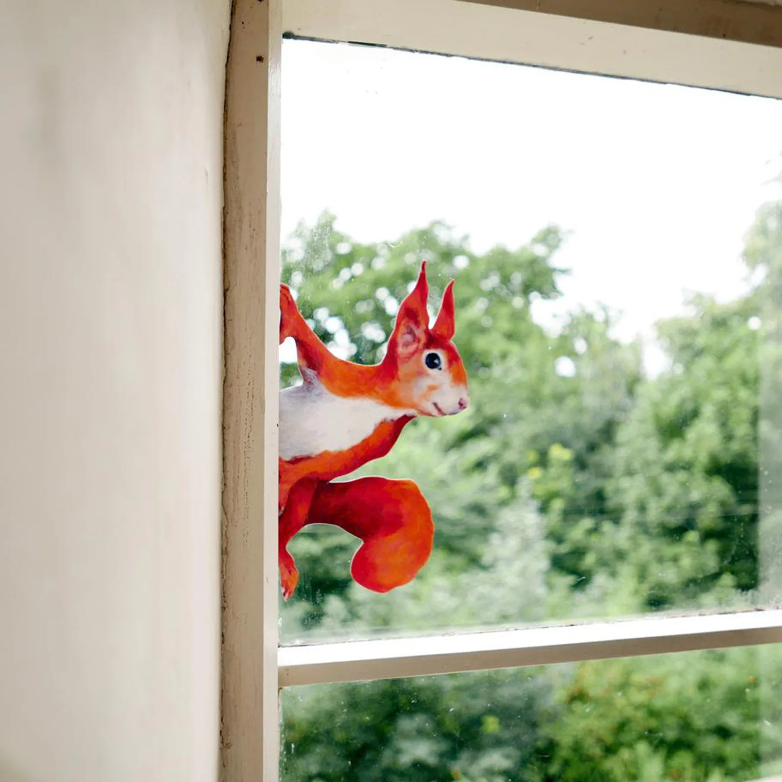 Window Stickers Cute Peeping Squirrel Wall Decal Woodland Animal Stickers For Walls And Windows Sticker House Decoration