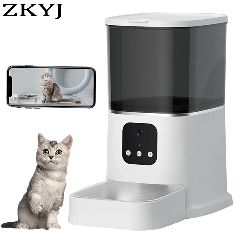 

6L 3L Video Camera Pet Feeder Timing Smart WiFi Feeder For Dogs Cats Automatic Smart Food Dispenser Bowl With Voice Recorder