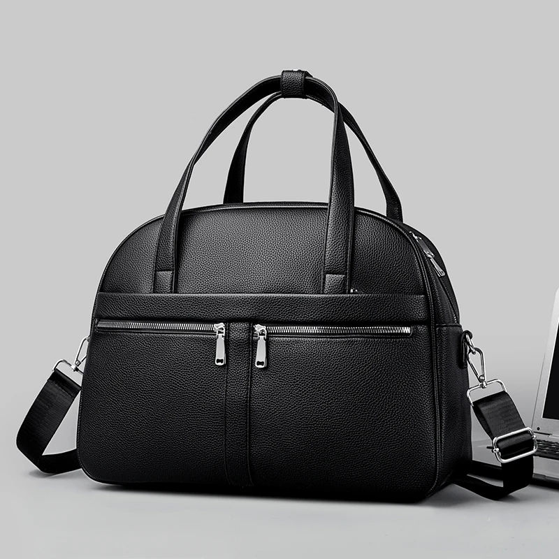 

Multiple Pockets Briefcase Men's Large Capacity Office Shoulder Bag Waterproof Business Laptop Handbags Commute Crossbody Bag