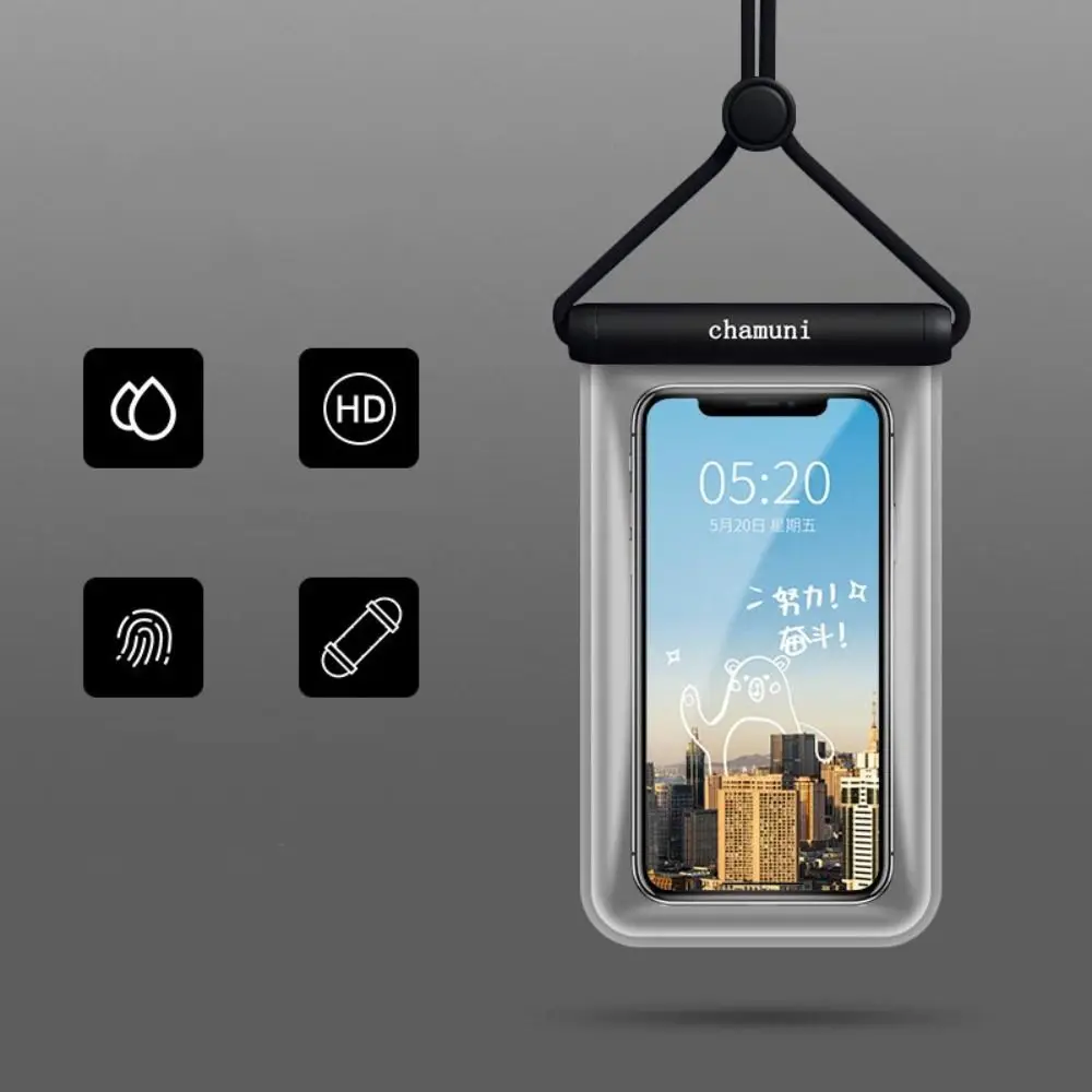 أزياء IPX8 وسادة هوائية عائمة أكياس الهاتف البلاستيكية لمس تحت الماء الحقيبة شفافة للصدمات السباحة حقيبة التخزين السباحة #2