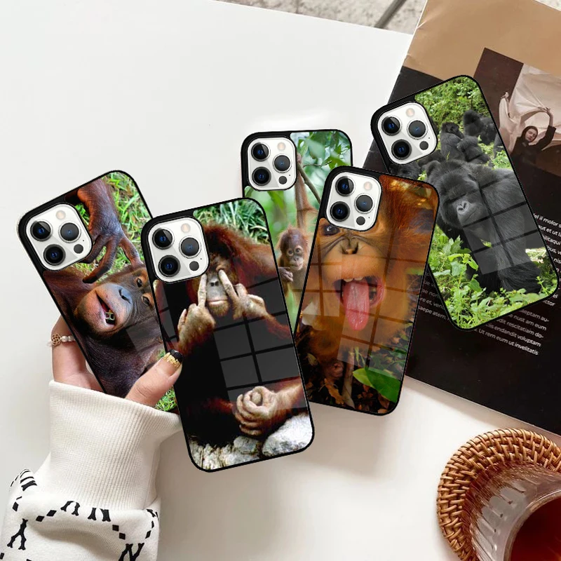 Animal Orangutan Monkeys Phone Case Strong Magnetic for iPhone 15 16 14 13 Pro Max 11 12 Mini Magsafe Wireless Charging Cover