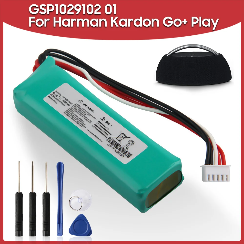 Original Replacement Battery GSP1029102 01 3000mAh For Harman Kardon Go-play Bluetooth Speaker Batteries deep cycle 24v 300ah solar lifepo4 ups blue tooth pv battery lithium ion batteries