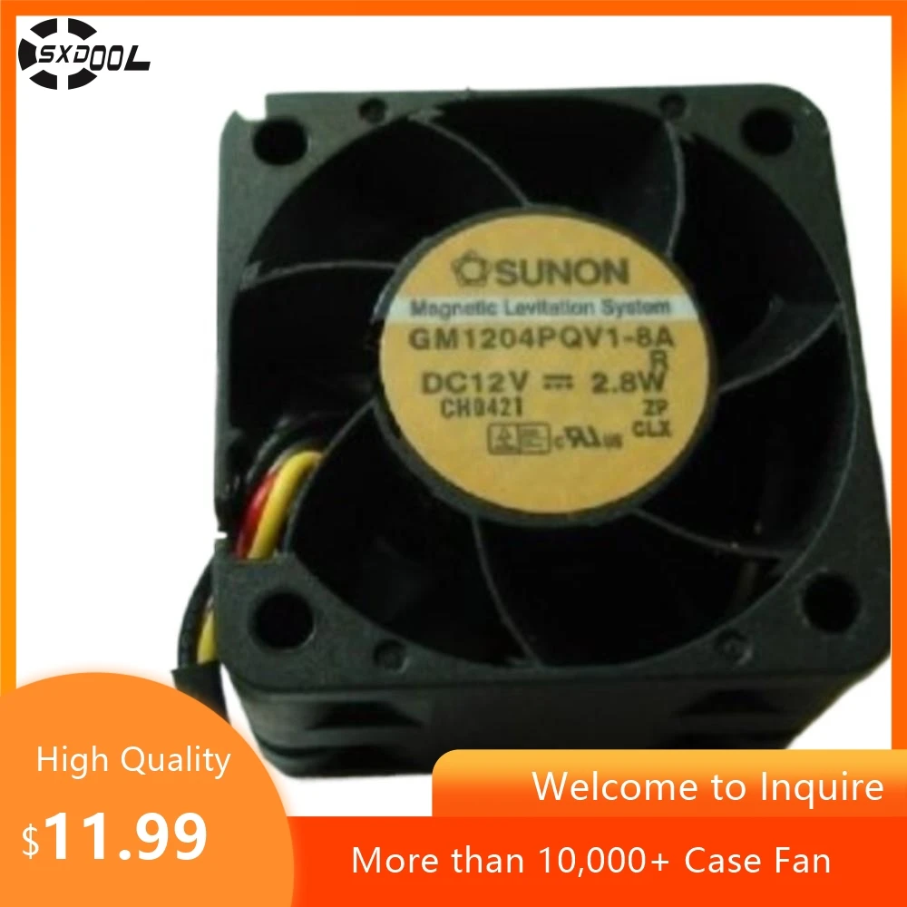 

2pcs 40mm Fan for Sunon GM1204PQV1-8A 40mm DC 12V Cooling Fan – 9200 RPM, 14 CFM, 2.8W, 35dBA, 50,000 Hour Lifespan