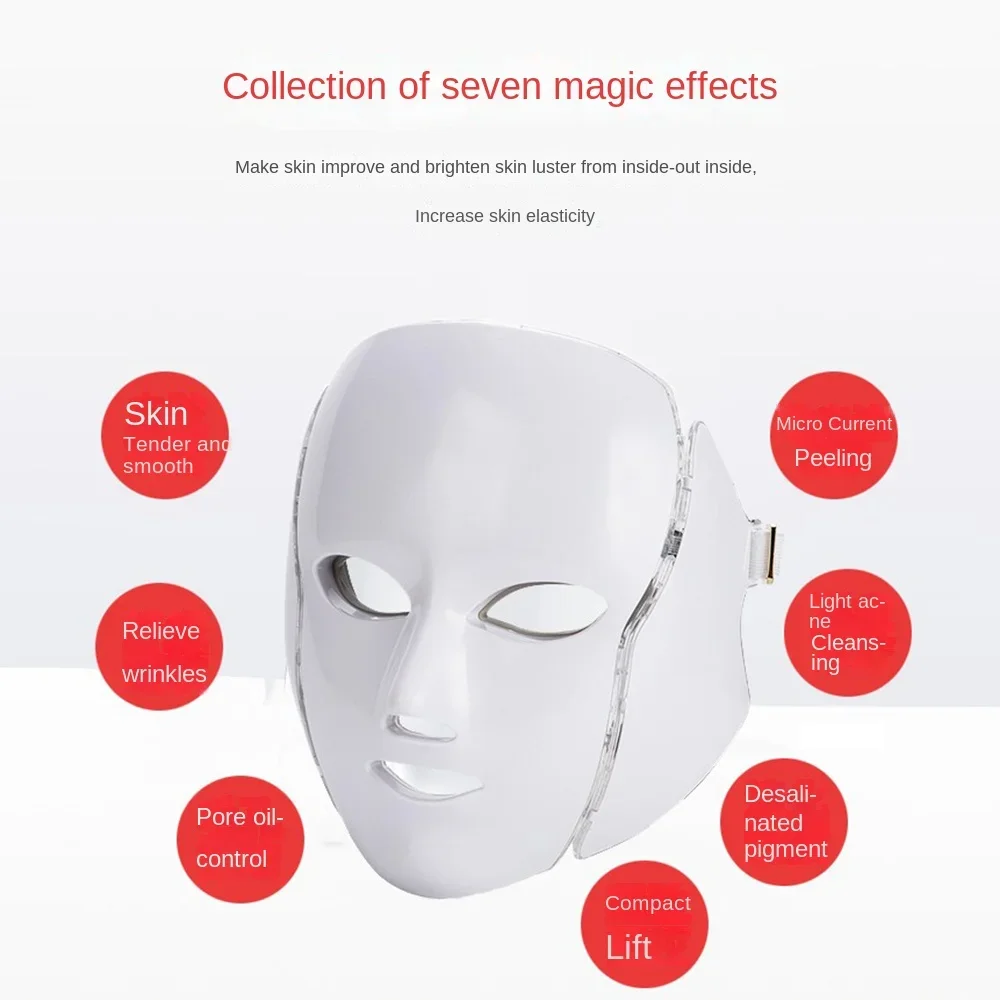 Free Shipping Photon Skin Rejuvenation Mask Import Lamp LED Mask Red and Blue Light Beauty