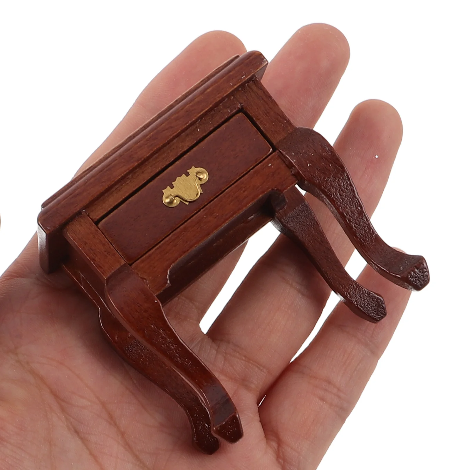 

1pcs 1:12 Scale Wooden Dollhouse Bedside Table Mini Nightstand Storage Cabinet For Bedroom Dollhouse Furniture Decor Miniature