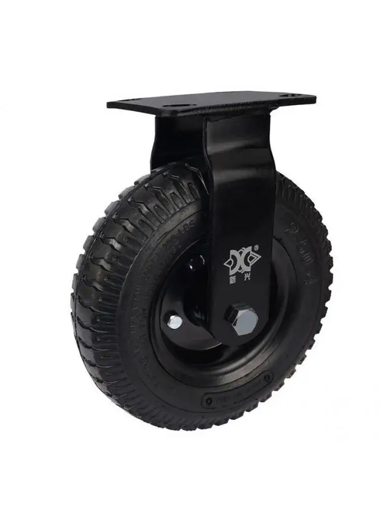 1 Pcs 8 Inch Normal Caster Inflatable Rubber Wheel Universal Heavy Vientiane Hotel