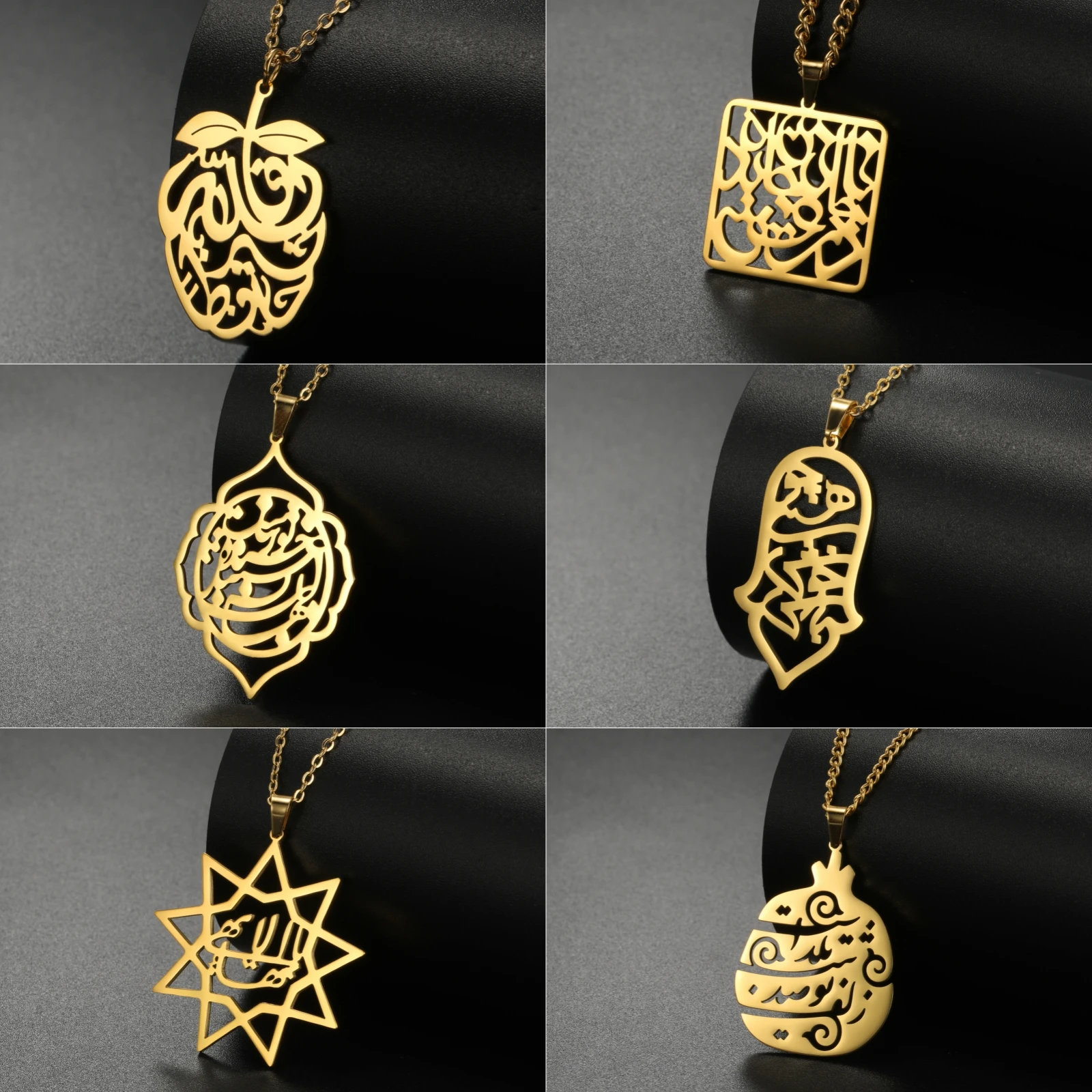 VASSAGO-collar con colgante de caligrafía de poema, serie persa iraní, Farsi Persia, joyería persa de acero inoxidable, regalos