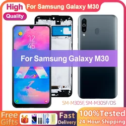 100% Tested For Samsung Galaxy M30 LCD Display Touch Screen Digitizer Assembly with Frame For SM-M305F SM-M305FN SM-M305G SM-M30