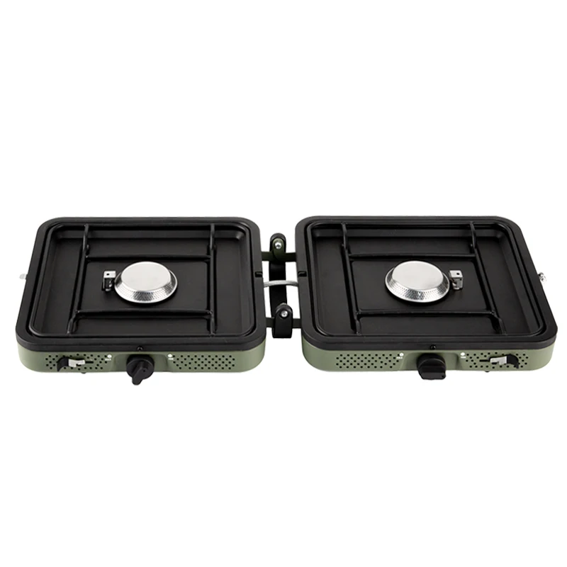 

Two-Burner Portable Outdoor Gas Cooker with Rapid Heating Function for Camping Car & BBQ Grill Factory Direct Cookware
