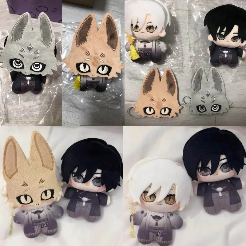 Peluche de Anime Silent Hill F Fox Mask Man, Colgante de 10cm, Muñeco de Peluche Shimizu Hinako, Lindo Muñeco de Peluche Tsuneki Kotoyuki, Llavero de Muñeco