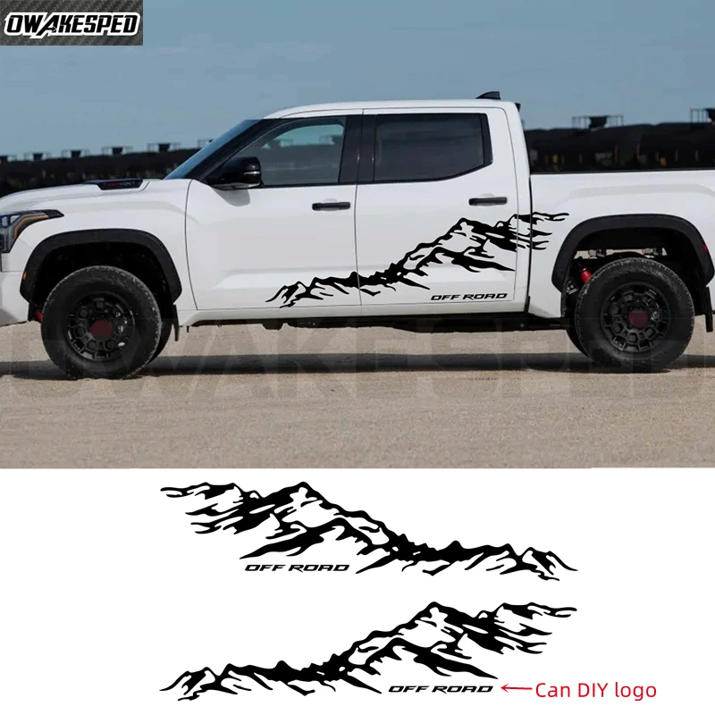 

2 шт. виниловых наклеек с горной графикой для внедорожников Hilux, Tundra, Tacoma, Maxus T60, T70 (на заднюю часть пикапа)