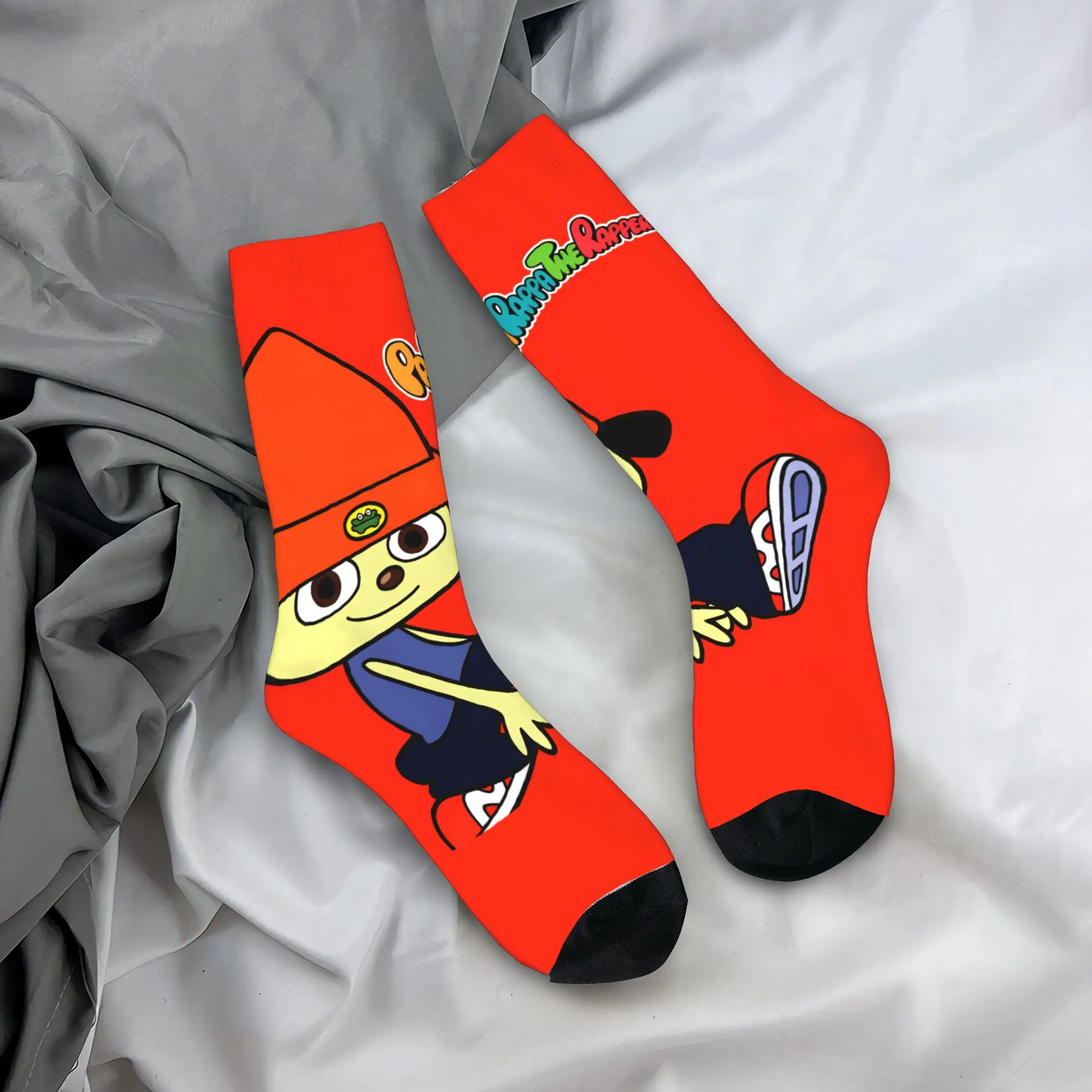 Parappas The Rappers Stockings  Printed Leisure Socks Autumn Non-Slip Socks Adults Men Running Sports Soft Breathable Socks