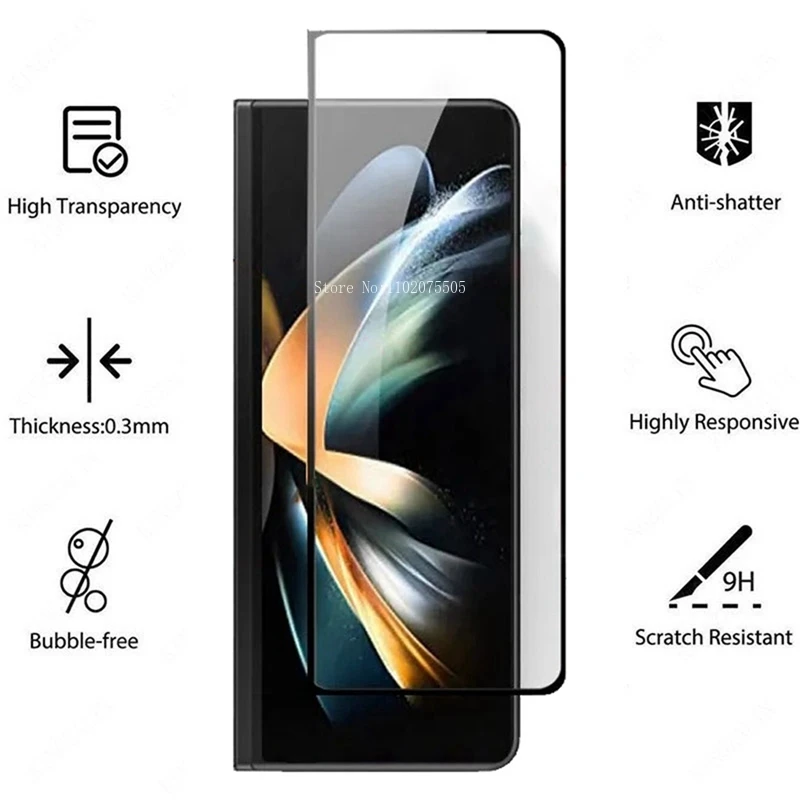 3PCS Tempered Glass For Samsung Galaxy Z Fold 5 9H Protective Glass Front Screen Protector for Samsung Z Fold 4 3 Z Fold5  A60