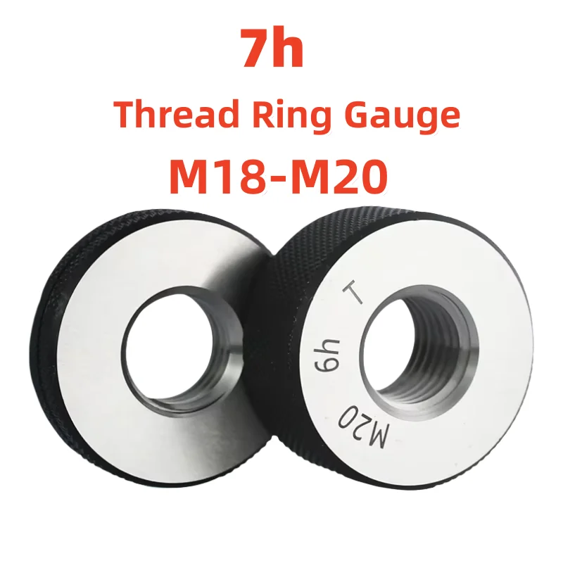 

1SET(1*GO+1*NOGO) Non-Standard Metric Fine Tooth Thread Ring Gauge 7h M18M20 Measure Tool
