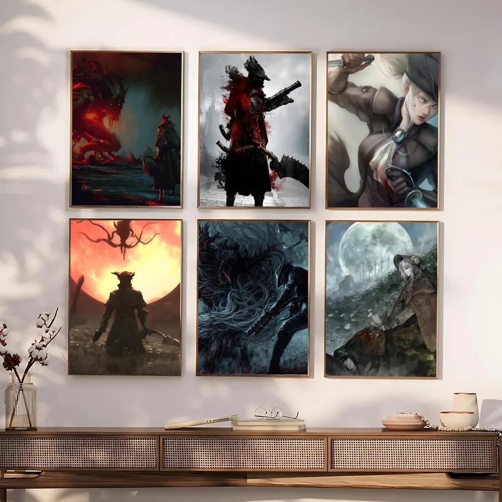 Bloodborne Game Poster Paper Print Home Living Room Bedroom Entrance Bar Restaurant Cafe Art Painting Decoration