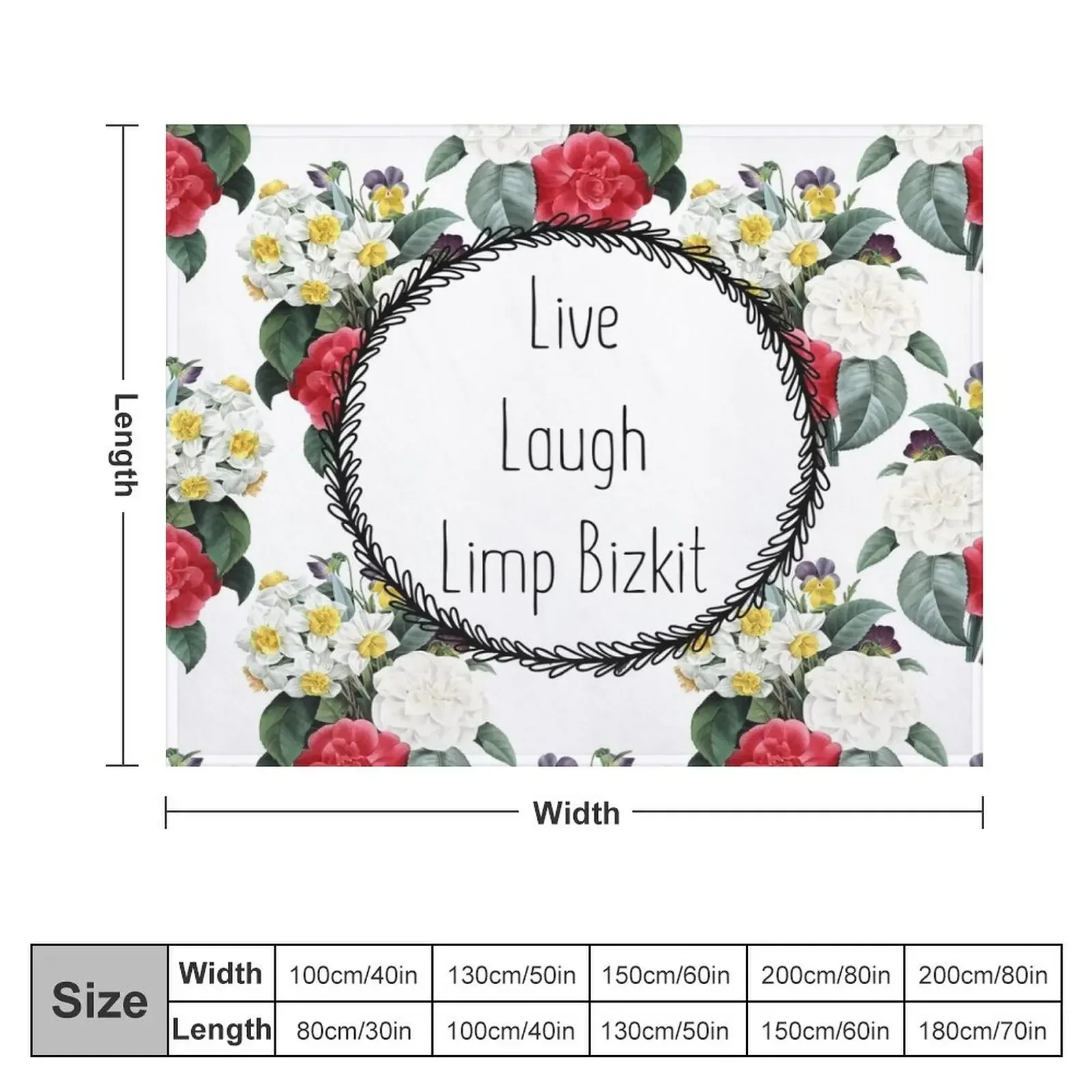 Live Laugh Limp Bizkit Throw Blanket Decorative Beds Bed Blankets