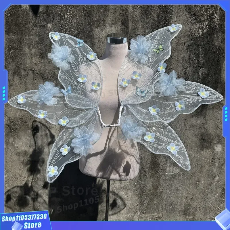 Dream Elf Wings for Kids Stage Performance Flower Fairy Angel Butterfly Prop Children Photo Shoot Costume Accessory Party