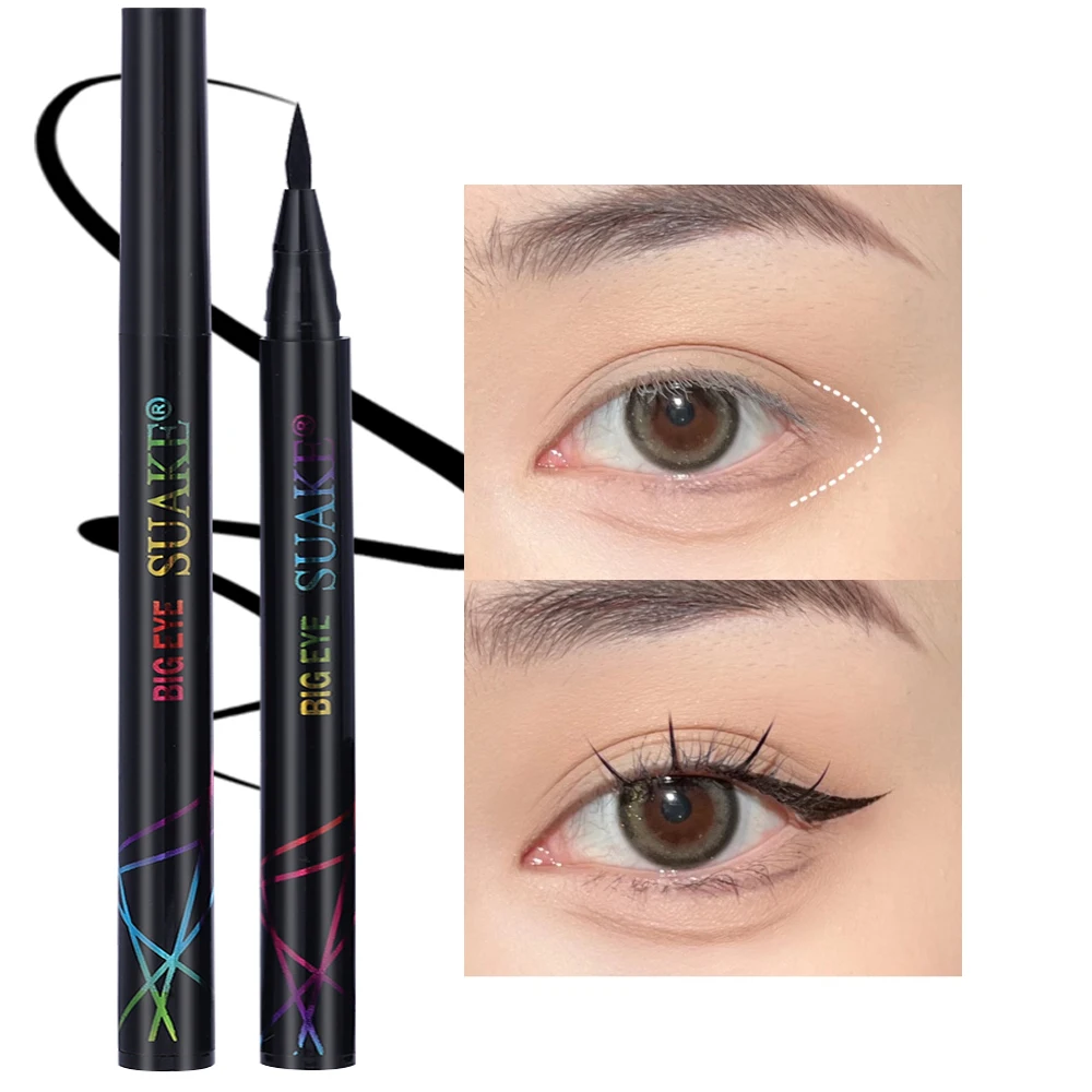 Ultra-thin Matte Black Liquid Eyeliner Pen Waterproof Quick Dry Eye Liner Lasting Lower Eyelashes Pencil Eyes Makeup Cosmetics