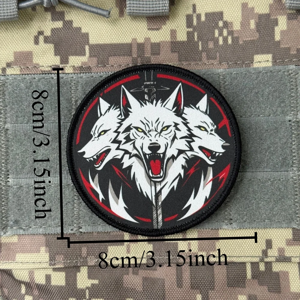 Parche táctico lobo y espada – Insignia de moral con gancho y bucle - imagen 5