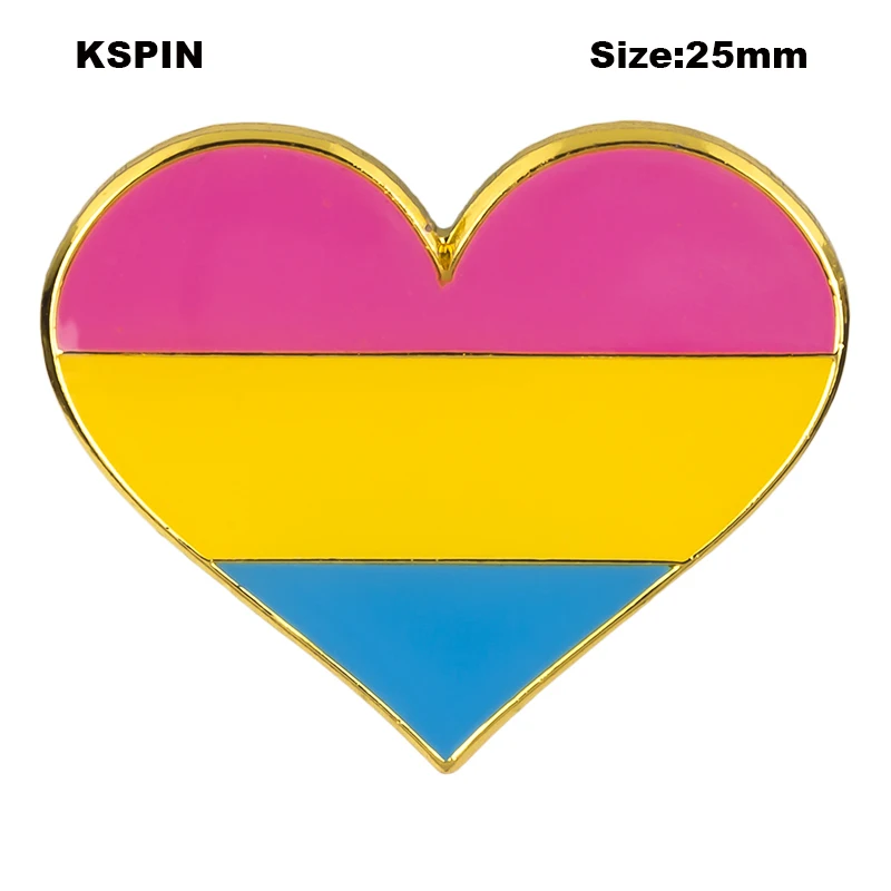 Pansexual Pride Metal Flag Pin Badge Decorative Brooch Pins for Clothes XY0135-1