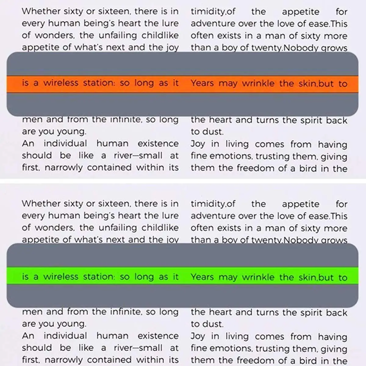 20 Pack Reading Guide Strips Colored Overlay Highlight Bookmarks Reading Tracking Rulers for Children and Dyslexics