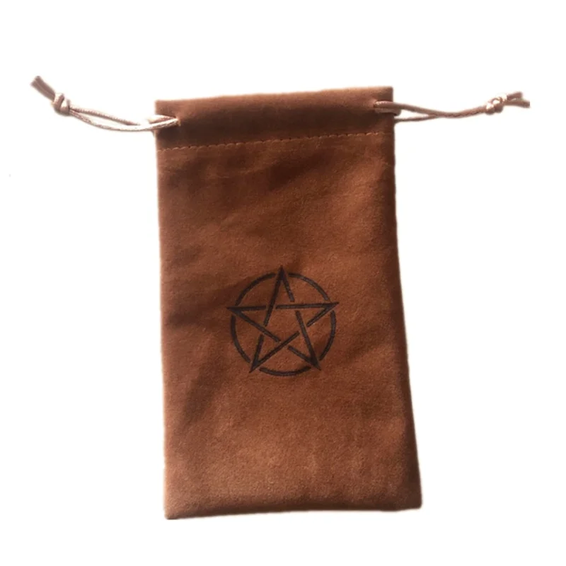 

1pcs Velvet Pentagram Tarot Storage Bag Board Game Cards Embroidery Drawstring Package Witchcraft Supplies for Altar Tarot Box