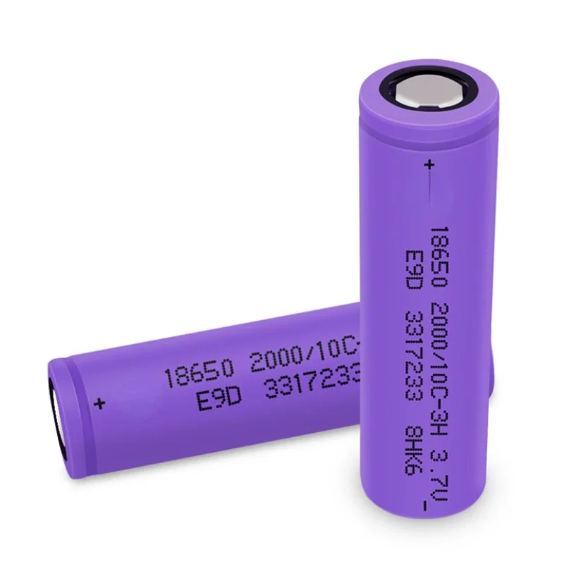 แบตเตอรี่ลิเธียมไอออนแบบชาร์จไฟได้3.7V 18650 2000mAh สำหรับ skuter listrik ที่มีการคายประจุ10C